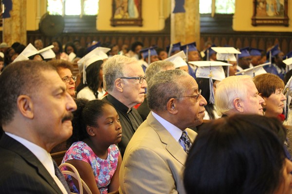 Honorees watch the graduation